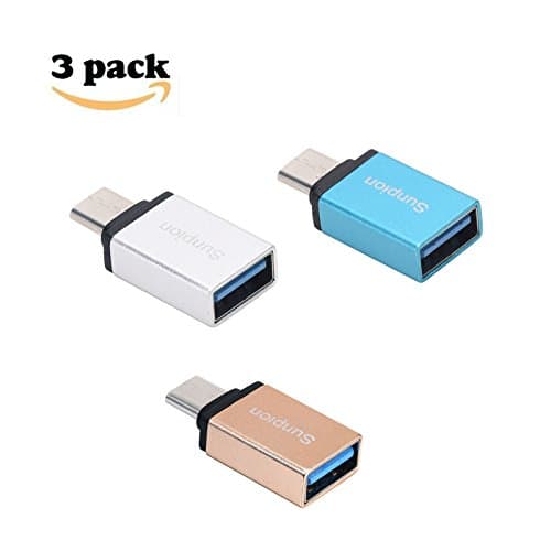 (Pack of 3)USB C Connector,Sunpion® Type C to USB 3.0 Adapter Convert Connector, for Huawei P9 ChromeBook,HTC 10, LG G5, Nexus 5X, Nexus 6P, OnePlus 3 and Others Devices