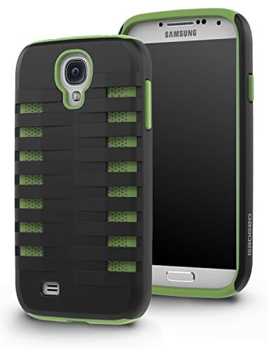 GADGEO Galaxy S4 Case / Tough Strong Heavy Duty Protective Case / Rugged Shockproof Cover for the Samsung Galaxy S4 (Black / Green)