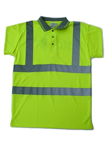 Hi Vis Yellow Polo Security Printed - XS