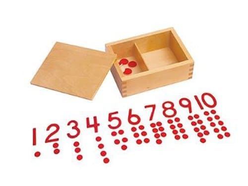 Kid Advance Montessori Cut-Out Numeral and Counters by Kid Advance