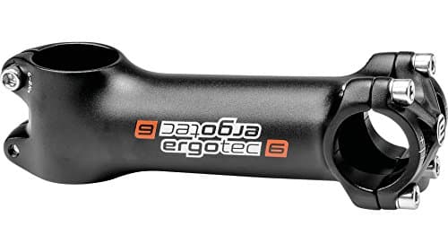 ergotec Stem Pike 2: 1 1/8 (28.6), +/-6 °, Handlebar Clamp 25.4 mm Height 40 mm Level 6, Individually Packed, 6061 T6 Black 155g (90 mm) – 170 g (120 mm, 120 mm Aluminium Black Sandblasted