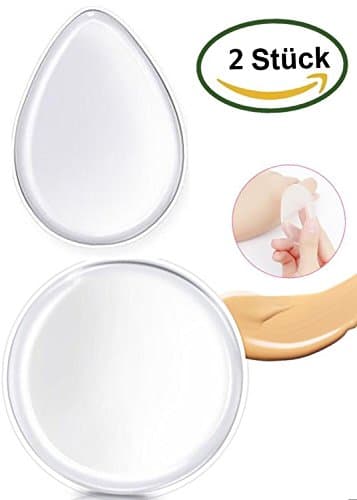 2 Pieces Silicone Sponge for Make Up Sponge – Blending Brush Applicator, Round and Tear Drop