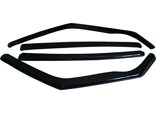 Heko 23370 Wind deflectors - 4 pcs FRONT and REAR, Acrylic glass - Transparent anthracite, New