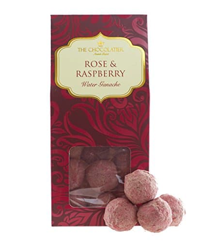 Rose &amp; Raspberry Dark Chocolate Dusted Water Ganaches