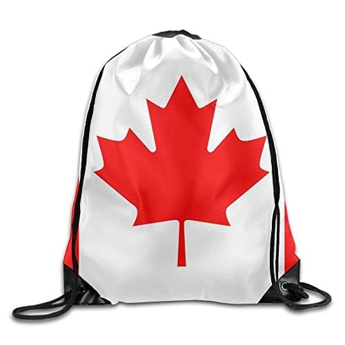Doormat bag Canadian Flag Portable Pulling-knapsack Breathable Backpack Sport Gym Sack Drawstring Backpack Bag