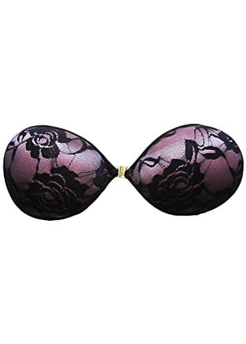 Pete Push Up Invisible Adhesive Bra self-adhesive strapless with lace, Light Purple, C