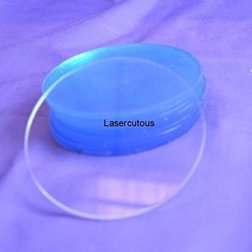 50mm (2'') Diameter 3mm Thick Clear Acrylic Plastic Round Circle Discs/Coaster - Various Pack (10)