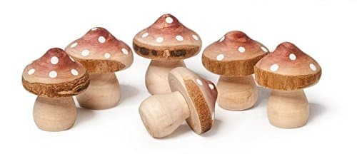 VBS 6 Decorative Mushrooms Toadstools Decorative Autumn Mushroom Garden Dots
