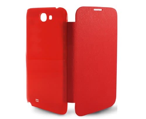 KSIX Folio Battery Cover for Samsung Galaxy Note II N7100 - Red