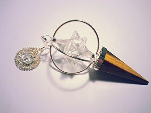 Conical Pendant with Merkaba Tigerauge