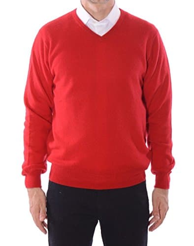 V neck man in 100% cashmere