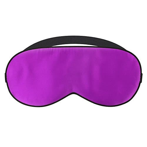 100% Mulberry Luxury Silk Sleeping Mask / Eye Mask from The JetRest® (Purple, Sleep Mask Only)