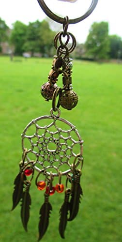 Ruby Rouge JewelleryOrange Painted Dream catcher Keyring with Gift Bag