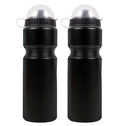 2x Bicycle Gear Plastic Drinking Bottle 750 ml Black
