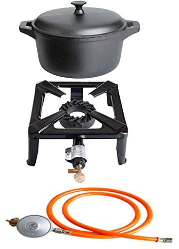 Hob without Safety Pilot with 8.5 KW power; dimensions: 30 x 30 x 15 CM Diameter 22 CM and Gusseisentopf &amp;Regler