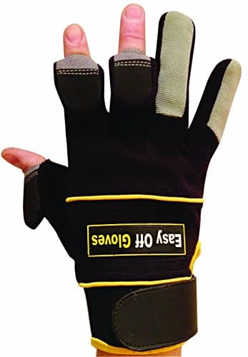 Specialist (Fold-Back Finger Tips) Velcro Gloves by Easy Off Gloves - Ideal for Fishing, Gardening, Photography, DIY & Work Wear.