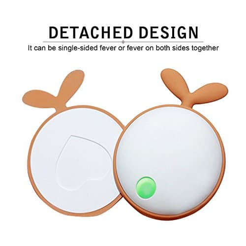 Creative gifts Cute Mini Pisces USB Rechargeable anhydrous split dual dual-use Hand Warmer Electronic Pocket Hand Heater 2400mAh Portable Power Bank for Phones (white)
