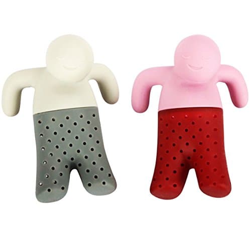 Kitchen Mr. And Ms. Tea Infuser - Super Cute Silicone Loose Leaf Herbal Tea Strainer For Large Mug Cup - Easy To Make Tea (Set of 2 )