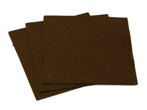 12" x 12" Squares Plain Acrylic Craft Felt Fabric - Burnt Sienna Brown