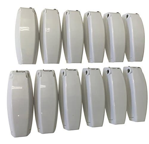12 PCS. - RV CAMPER TRAILER BAGGAGE DOOR CLIP COMPARTMENTCATCH HOLDERS 888 WHITE by Hamilton Bowes