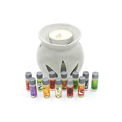 Ukayed Oil Burner Gift Set - 12 Different Fragrances + Tea Light!