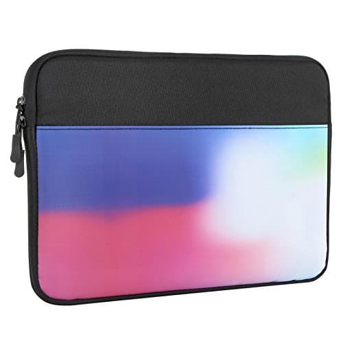 Loiee Laptop Sleeve For 13 Inch 2017 MacBook Pro Touch Bar / New Surface Pro 2017 / Surface Pro 4 / Dell XPS 13 / Most 11.6 Inch Chromebook Tablet, Spill-Resistant, Black & Gradient Color