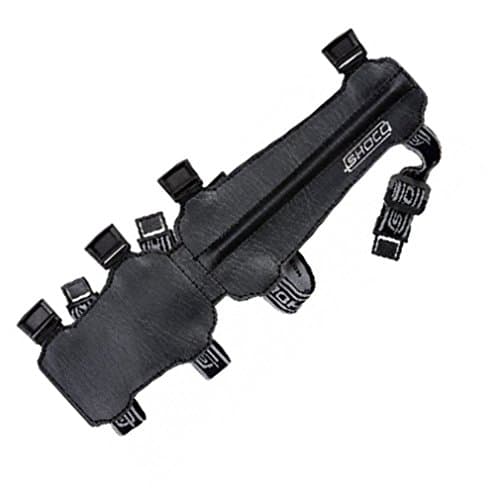 New Shocq Archery Long Junior Black Armguard PU Leather Elasticated Adjustable