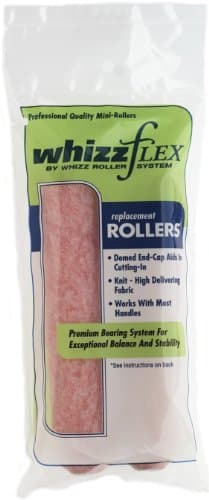 Work Tools International 44218 6-1/2-Inch WhizzFlex Polyester Mini Paint Roller Cover Refill, Pink, 2-Pack