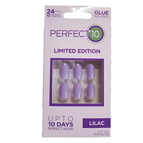 Perfect 10 False Nails - Lilac Oval (24 Nails) [Lilac, 4022643, LL_1316]