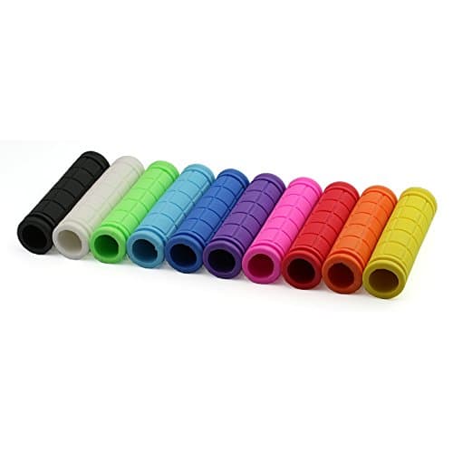 Soft Grips MTB Bicycle Soft Rubber Grips Handle Bar Grips for BMX Single Speed, Pink