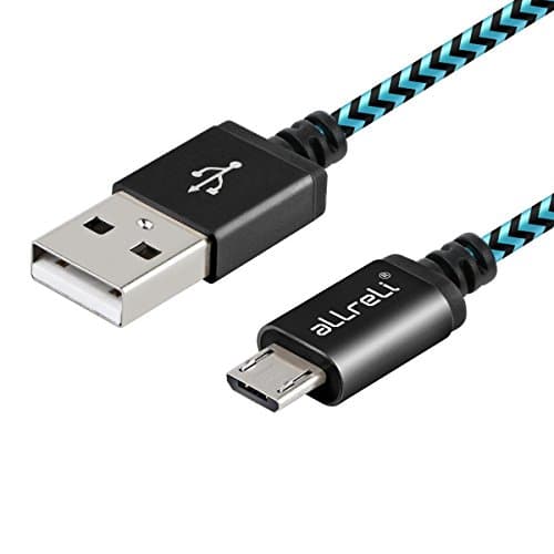 3.3ft/1M [Heavy Duty Series] Micro USB Charging &amp; Sync Data Cable with Nylon Braided Design for Samsung Galaxy S7 / S6 Edge / S4 / S3 / S2, Note 5 / 4 / 3 / 2, HTC One M9 / M8, Nexus 7 / 9 / 10, LG G4, Moto G / X, Nokia Lumia and More - Black