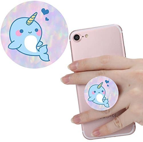 Multi-function Pop cellular phone bracket Socket Expanding Stand and Grip for Smart-phones and Tablets Bracket Mount Holder Collapsible-White blue Pink unicorn Love heart