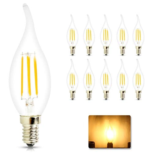 6x E14 LED Lamp Glass Housing Corn Cob Corn Blub Dimmable AC 220V 4W 6W Light Retro Tungsten Candle Chandelier Lighting,Bianco freddo,E14 4LED