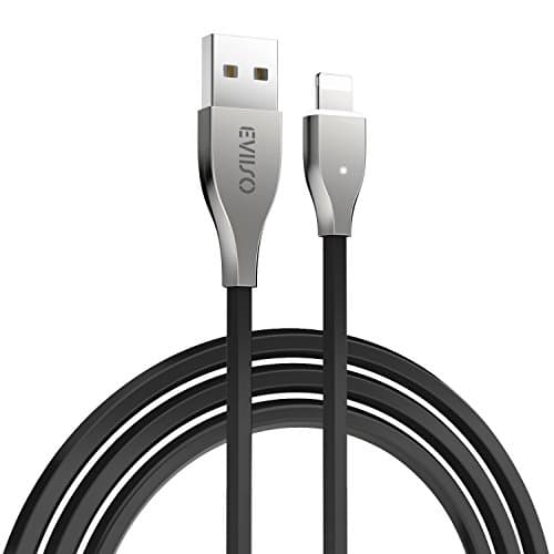Lightning Cable iPhone Charger [Apple MFi Certified], EVIISO 2M Long Lightning to USB Cord Fast Charging and Data Sync Cable Lead with LED Light for Apple iPhone X/ 8/ 7/ 6S/ 6/ SE/ 5S, iPad Mini 3/ 4, iPad Pro Air