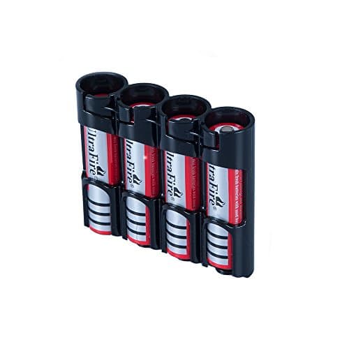 Storacell Powerpax 18650 Battery Caddy, Black, 4-Pack
