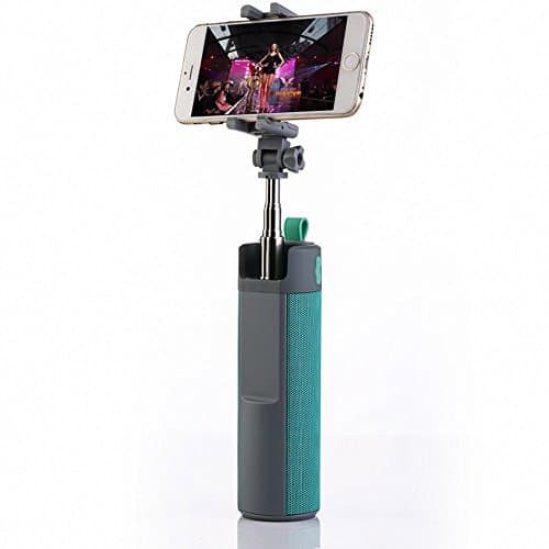 ONTA Portable Outdoor Bluetooth Speaker，4-in-1 Wireless Extendable Handheld Selfie Stick,Built-in Power Bank,Cellphone holder.