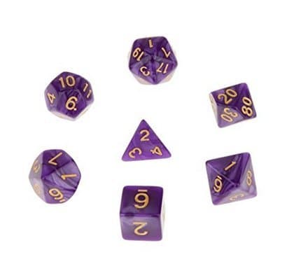 Dabbie 7 tablets of creative multi-faceted dice [seven sets] dice entertainment