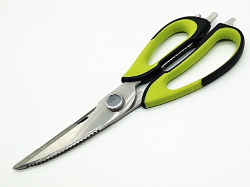 FXS Multifunctional High Quality Stainless Steel Kitchen Scissors Housewares Multipurpose Cooking Scissors with Sharp Blade Comfortable Handle (Black)