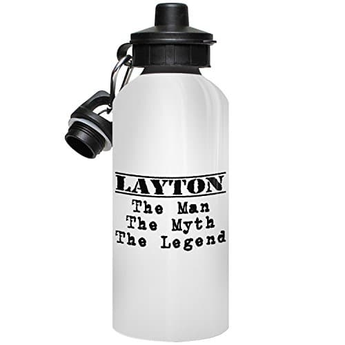 Winfitz Layton Water Bottle, Personalised Gift, The Man the Myth The Legend