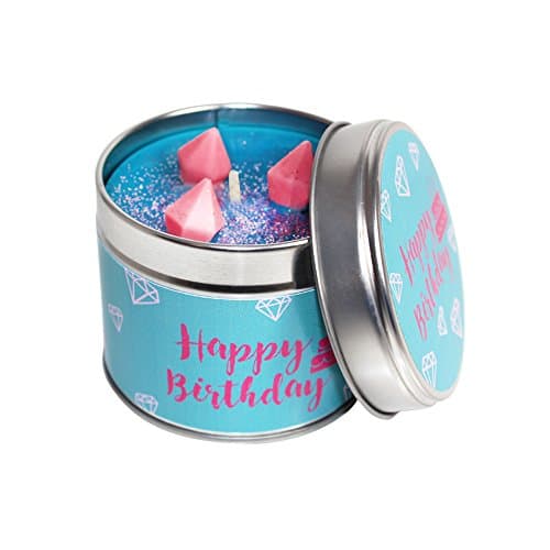Happy Birthday - Teal Candle Tin