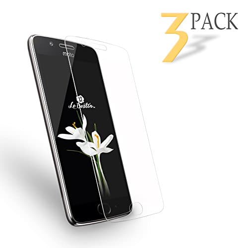 Moto G5 Screen protector [3Pack] Le Destin Moto G5 Tempered glass film (0.33mm HD Ultra Clear)