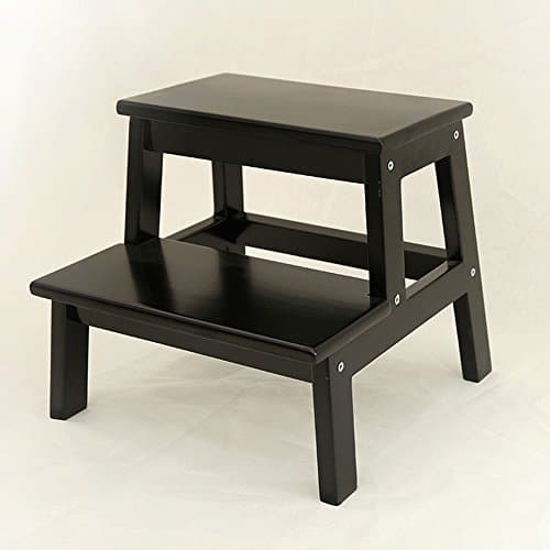 QFFL tideng Step Stool Solid Wood Ladder Shoe Bench Children's Home Step Stool Adult Step Stool Mazar Stool 6 Colors Optional 35 * 39.5cm (Color : A)