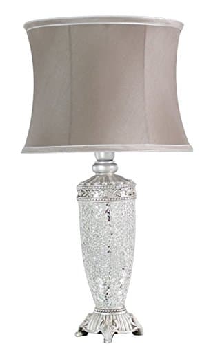 Regency Table Lamp Finish: Silver, Shade Colour: Taupe