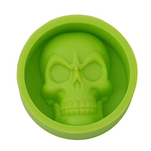 Jumrun Silicone Skull Head Muffin Cup Cake Cookie Mould Mold Chocolate Mold Cake Decoration Baking Kitchen Tools (Green)