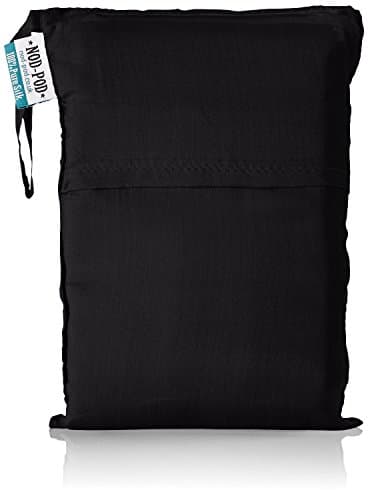 Nod-Pod 100% Pure Organic Silk Sleeping Bag Liner - Without Pillow Case (Black, Medium)