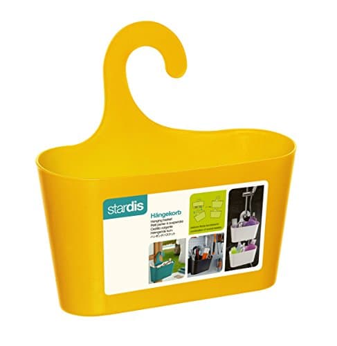 stardis Shower Basket Yellow with Hook Hanging Caddy Organizer Plastic