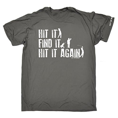 OUT OF BOUNDS - HIT IT FIND IT HIT IT AGAIN (S - CHARCOAL) NEW PREMIUM Men's BAGGY T-SHIRT - slogan funny clothing joke novelty vintage retro t shirt top men's ladies women's girl boy men women tshirt tees tee t-shirts shirts fashion urban cool geek golf golfer ball clubs sporting goods equipment balls bag for him her brother sister mum dad mummy daddy father mother birthday ideas gifts christmas present gift S M L XL 2XL 3XL 4XL 5XL - by 123t