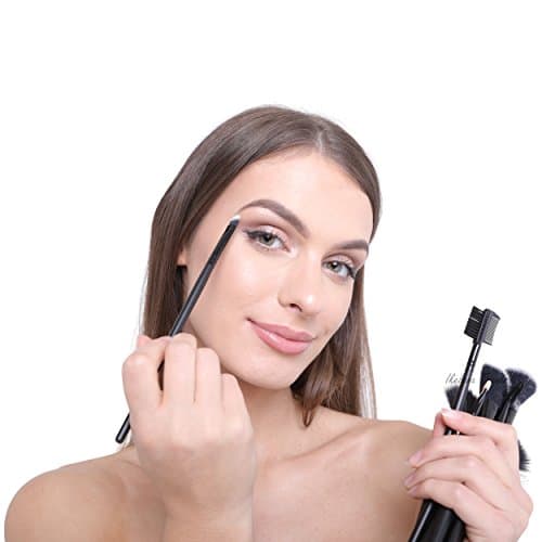 Ikebana Trends® - Make Up Brushes - 32 PCS in Black Make Up Cosmetics Professional with Black Leather Design Case