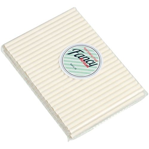 Biodegradable Cocktail Paper Drinking Straws 5.5mm x 100mm - Plain White - 100 Pack