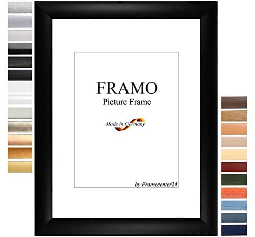 FRAMO 50mm custom dimensioned 30 x 16 cm frame, color: White Matt, Handmade MDF frame with break resistant anti-reflex artificial glass pane and sturdy MDF backing; frame width: 50 mm, outside dimensions: 38,6 cm x 24,6 cm